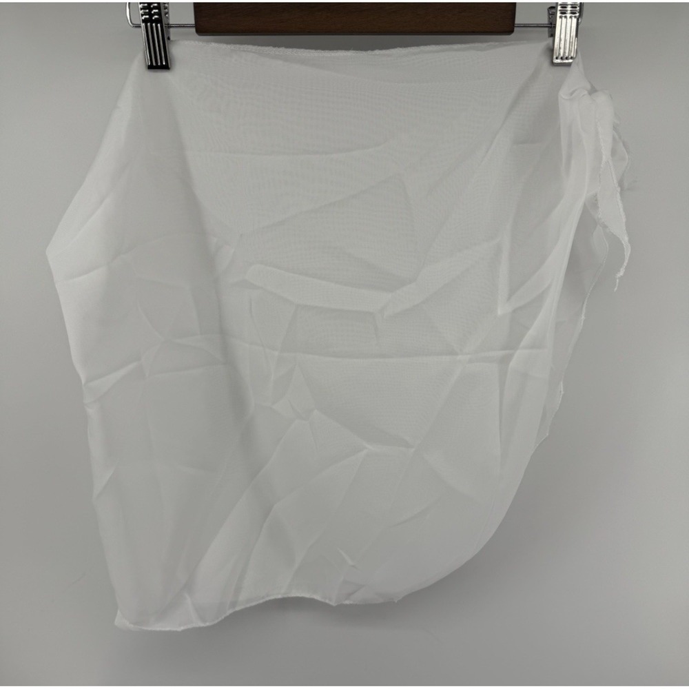 Chuangdi 2 Pieces Women Mesh Sarong Wrap Skirt Set Black White CD1948 NEW